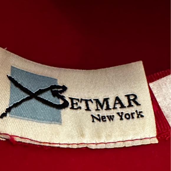 Vintage Betmar Red Wool Hat With Flower Women’s - Picture 9 of 15